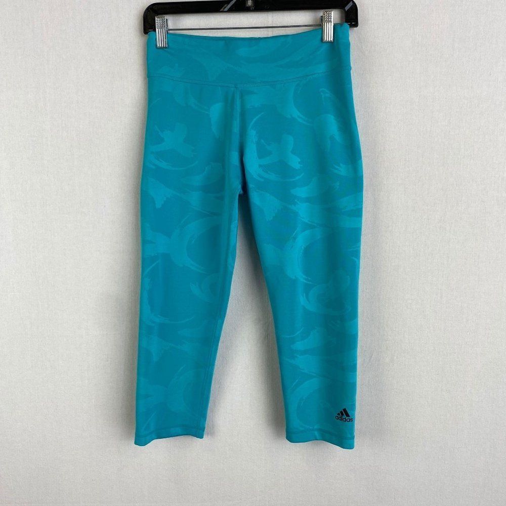 ADIDAS Blue Pattern Capri